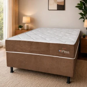 CJ BASE BOX/COLCHAO 138X188X56 TOPAZIO PARIS CHOCOLATE MOLAS ENSACADAS