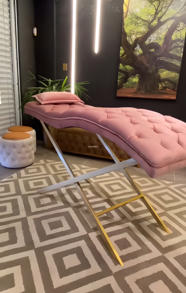 Maca Ergonômica com Base Metálica – Modelo Rose Gold
