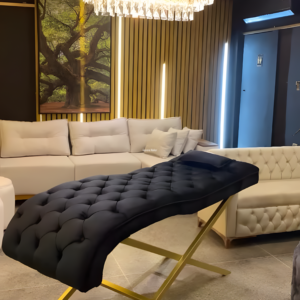 FOTO CORTADA (25) Maca Ergonômica com Base Dourada – Modelo Glamour