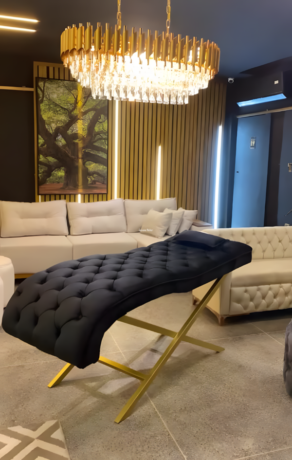 Maca Ergonômica com Base Dourada – Modelo Glamour